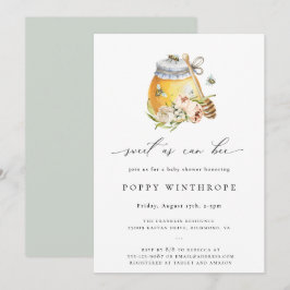 Sweet as Can Bee Baby Dusche Einladung