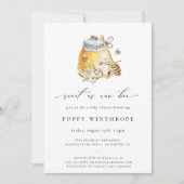 Sweet as Can Bee Baby Dusche Einladung (Vorderseite)