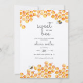 Sweet as Can Bee Baby Dusche Einladung (Vorderseite)