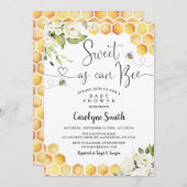 Sweet as Can Bee Baby Dusche Einladung (Vorne/Hinten)