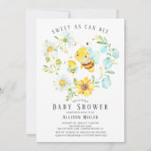 Sweet as Can Bee Baby Dusche Einladung (Vorderseite)