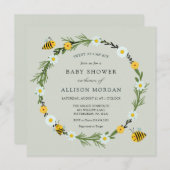 Sweet as Can Bee Baby Dusche Einladung (Vorne/Hinten)