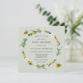 Sweet as Can Bee Baby Dusche Einladung (Stehend Vorderseite)