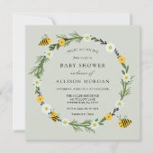 Sweet as Can Bee Baby Dusche Einladung (Vorderseite)