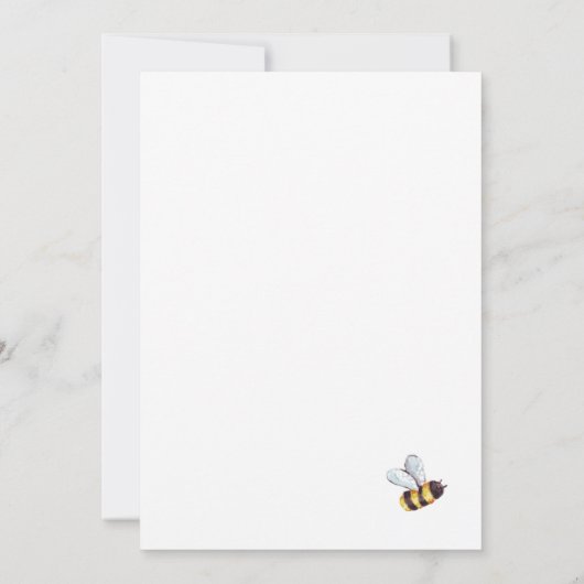 Sweet as Can Bee Baby Dusche Einladung Sammlung (Rückseite)