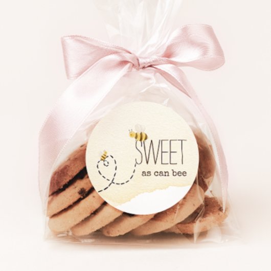 Sweet as Can Bee Baby Dusche Gefallen Runder Aufkleber