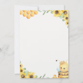 Sweet as Can bee Baby Dusche gelb Einladung (Rückseite)