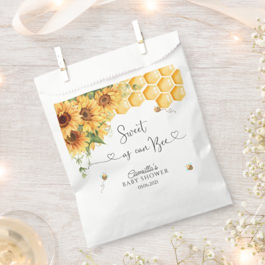 Sweet as Can Bee Baby Dusche Geschenktütchen (Ausgeschnitten)