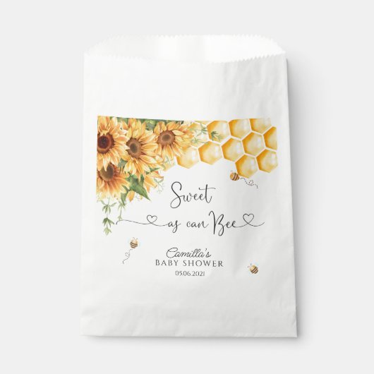 Sweet as Can Bee Baby Dusche Geschenktütchen (Vorderseite)