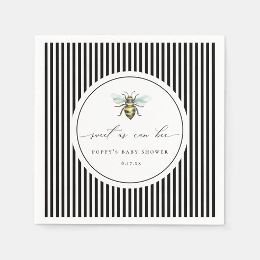 Sweet as Can Bee Baby Dusche Napkins Serviette (Vorderseite)