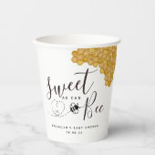 Sweet as Can Bee Baby Dusche Pappbecher (Vorderseite)