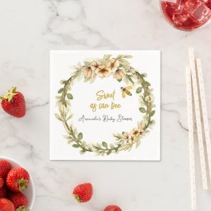 Sweet as Can Bee Baby Dusche Serviette