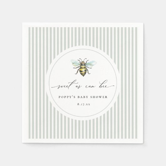 Sweet as Can Bee Baby Dusche Serviette (Vorderseite)