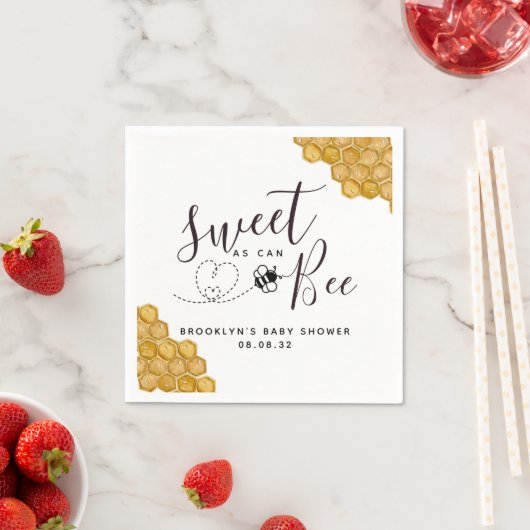 Sweet as Can Bee Baby Dusche Serviette (Beispiel)