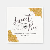 Sweet as Can Bee Baby Dusche Serviette (Vorderseite)
