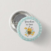Sweet as Can Bee Baby Girl Shower Button (Vorne & Hinten)