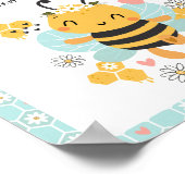 Sweet as Can Bee Baby Girl Shower Gefallen Zeichen Poster (Ecke)