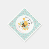 Sweet as Can Bee Baby Girl Shower Serviette (Ecke)