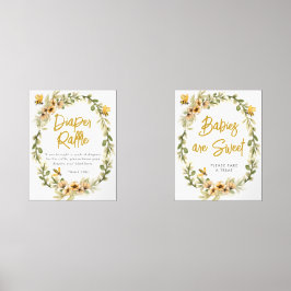 Sweet as Can Bee Baby Party Zeichen Plakat Bilderwand Sets