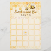 Sweet As Can Bee -  Baby Shower Bingo Game Briefpapier (Vorderseite)