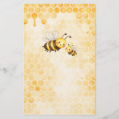 Sweet As Can Bee -  Baby Shower Bingo Game Briefpapier (Rückseite)