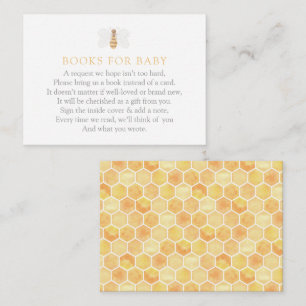 Sweet as Can Bee Baby Shower Books for Baby Begleitkarte
