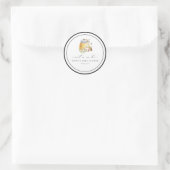 Sweet as can bee Baby Shower Classic Round Sticker (Tasche)