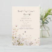 Sweet as can Bee Baby Shower Einladung (Stehend Vorderseite)