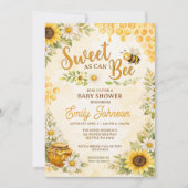 Sweet as can Bee Baby Shower Einladung (Vorderseite)