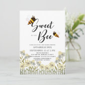 Sweet as can Bee Baby Shower Einladung (Stehend Vorderseite)