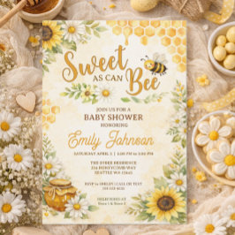 Sweet as can Bee Baby Shower Einladung