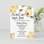 Sweet as can Bee Baby Shower Einladung (Stehend Vorderseite)