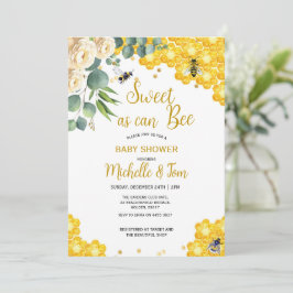 Sweet as can Bee Baby Shower Einladung