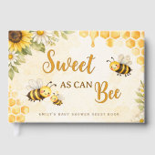 Sweet as Can Bee Baby Shower Guest Book Gästebuch (Vorderseite)