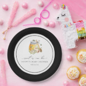 Sweet as can bee Baby Shower Paper Plate Pappteller (Party)