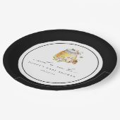 Sweet as can bee Baby Shower Paper Plate Pappteller (Schrägansicht)