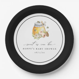 Sweet as can bee Baby Shower Paper Plate Pappteller