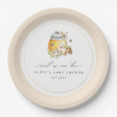 Sweet as can bee Baby Shower Paper Plate Pappteller (Vorderseite)