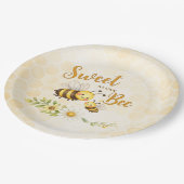 Sweet as can Bee Baby Shower Pappteller (Schrägansicht)