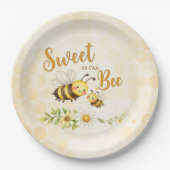 Sweet as can Bee Baby Shower Pappteller (Vorderseite)