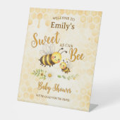 Sweet as Can Bee Baby Shower Sockelschild (Vorderseite)
