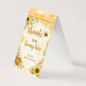 Sweet as can Bee Baby Shower  Visitenkarten (Rückseite)