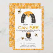 Sweet as Can Bee, Babydusche Einladung (Vorne/Hinten)