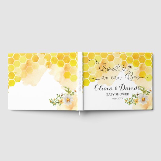 Sweet as Can Bee Bright and Cheery Baby Shower Gästebuch (Voll)