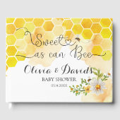 Sweet as Can Bee Bright and Cheery Baby Shower Gästebuch (Vorderseite)