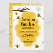 Sweet as Can Bee Bumble Bee Baby Dusche Einladung (Vorne/Hinten)