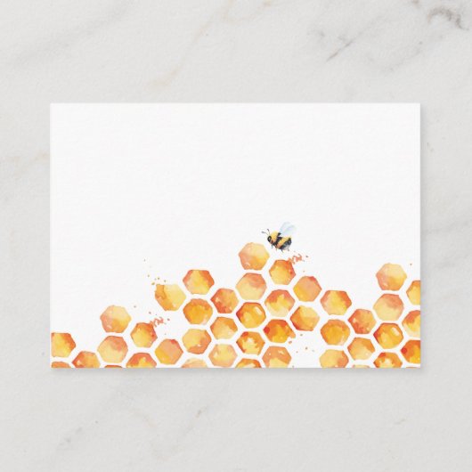 Sweet as Can Bee Bumblebee Babydusche | Hinweiskarte (Rückseite)