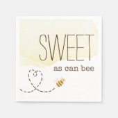 Sweet as Can Bee Bumblebee Babydusche Napkins Serviette (Vorderseite)