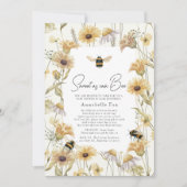 Sweet as can Bee Chamomile Baby Shower by Mail Einladung (Vorderseite)
