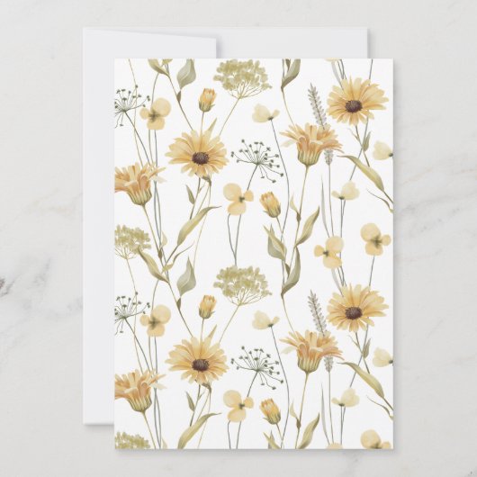 Sweet as can Bee Chamomile Virtual Baby Shower Einladung (Rückseite)